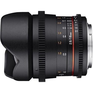 Samyang 16mm T2.6 ED AS UMC Full Frame Fujifilm X Mount Cine Lens - Thumbnail
