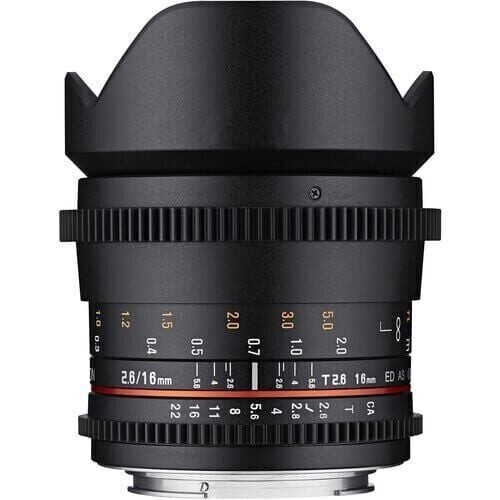 Samyang 16mm T2.6 VDSLR Full Frame Cine Lens (Sony E Mount)