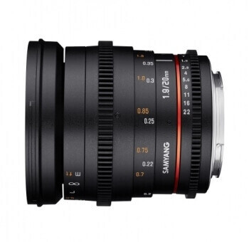 Samyang 20mm T1.9 ED AS UMC Cine Lens (MFT)
