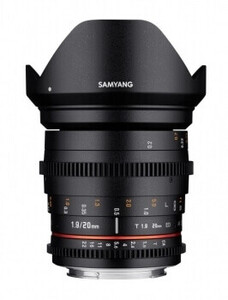 Samyang 20mm T1.9 ED AS UMC Cine Lens (MFT) - Thumbnail