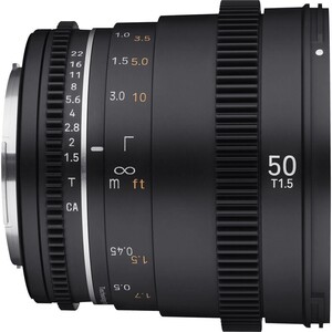 Samyang 50mm T1.5 VDSLR MK2 Cine Lens (Sony E Mount) - Thumbnail