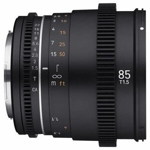 Samyang 85mm T1.5 VDSLR MK2 Cine Lens (Sony E Mount) - Thumbnail