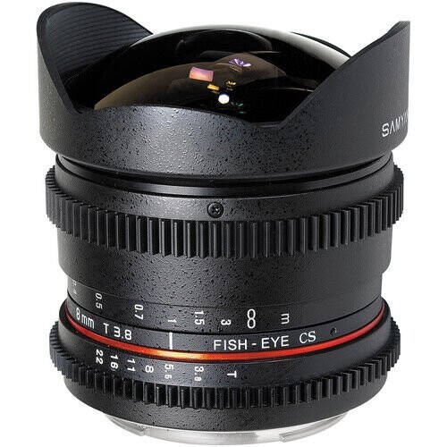 Samyang 8mm T3.8 APS-C Balıkgözü (Fisheye) Cine Lens (Sony A)