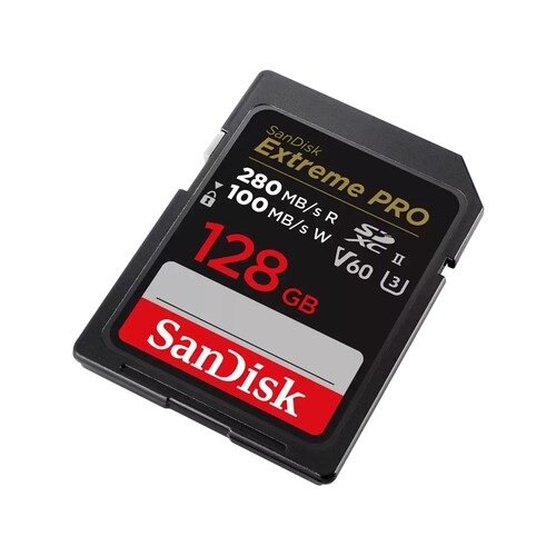 SanDisk 128GB 280MB/s Extreme PRO V60 SDXC™ UHS-II Hafıza Kartı