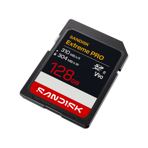SanDisk 128GB 310MB/s Extreme PRO SDXC UHS-II V90 Hafıza Kartı (SDSDXDE-128G-GN4IN)