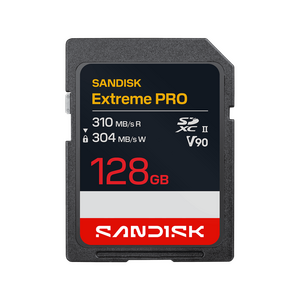Sandisk - SanDisk 128GB 310MB/s Extreme PRO SDXC UHS-II V90 Hafıza Kartı (SDSDXDE-128G-GN4IN)
