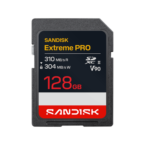 SanDisk 128GB 310MB/s Extreme PRO SDXC UHS-II V90 Hafıza Kartı (SDSDXDE-128G-GN4IN)