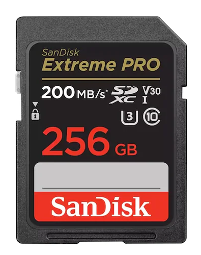 Sandisk 256GB 200MB/s Extreme Pro V30 SDXC Hafıza Kartı