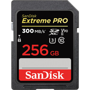 Sandisk - SanDisk 256GB 300MB/s Extreme PRO V90 SDXC Hafıza Kartı (SDSDXDK-256G-GN4IN)