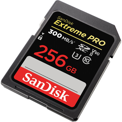 SanDisk 256GB 300MB/s Extreme PRO V90 SDXC Hafıza Kartı (SDSDXDK-256G-GN4IN)