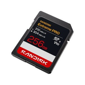 Sandisk 256GB 310Mb/s Extreme PRO SDXC UHS-II V90 Hafıza Kartı (SDSDXDE-256G-GN4IN) - Thumbnail