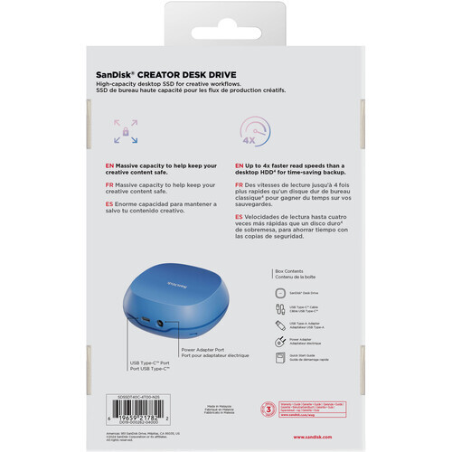 SanDisk 4TB Creator Desk Drive SSD (USB 3.2 Gen 2)