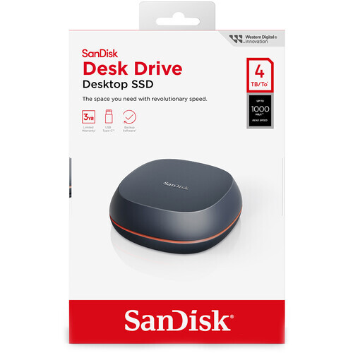SanDisk 4TB Desk Drive Harici SSD (USB-C 3.2 Gen 2)