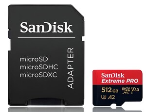 SanDisk 512GB 200MB/s Extreme Pro microSD Hafıza Kartı - Thumbnail