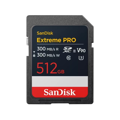 SanDisk 512GB 300MB/s Extreme PRO V90 SDXC UHS-II Hafıza Kartı (SDSDXDM-512G-GN4IN)