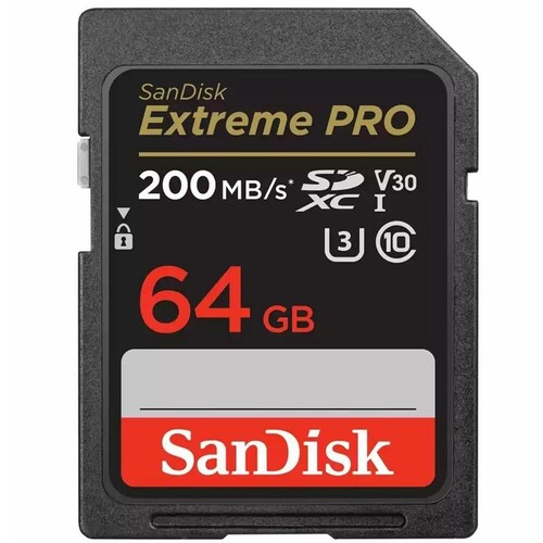 Sandisk 64GB 200MB/s Extreme Pro V30 SDXC Hafıza Kartı