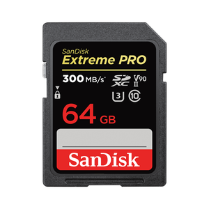 Sandisk - SanDisk 64GB 300mb/s Extreme PRO SDXC UHS-II V90 (SDSDXDK-064G-GN4IN)