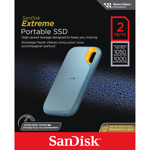 SanDisk Extreme 2TB V2 (Sky Blue)(SDSSDE61-2T00-G25B)