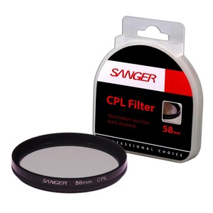 Sanger - Sanger 58mm CPL Polarize Filtre Sanger - Sanger 58mm CPL Polarize Filtre