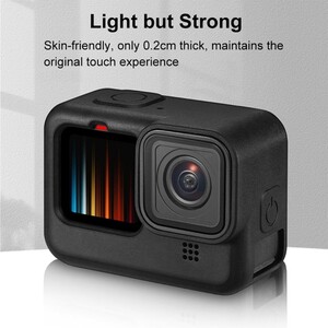 Sanger GO212 Gopro Hero 9 Silikon Kılıf Siyah - Thumbnail