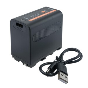 Sanger - Sanger NP-F970M Işık Bataryası Şarj Girişli