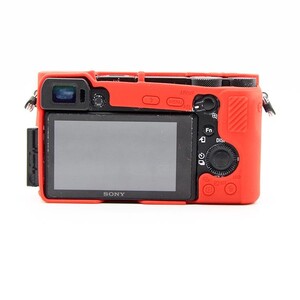 Sanger - Sanger Silikon Kılıf Sony A6500 Uyumlu Kırmızı (1)