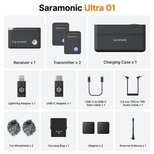 Saramonic Ultra 2 Kişilik Kablosuz Yaka Mikrofonu - Thumbnail