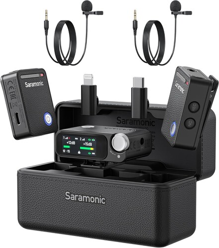 Saramonic Ultra 2 Kişilik Kablosuz Yaka Mikrofonu