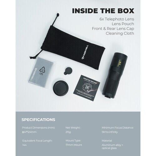 SHERPA 17mm mount 6x Telephoto Lens