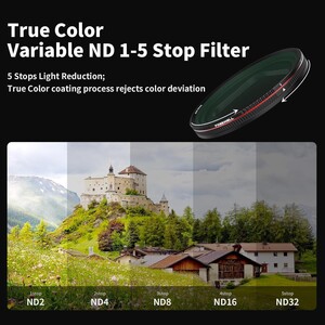SHERPA SERIES TRUE COLOR VARIABLE ND 1-5 STOP FILTER - Thumbnail