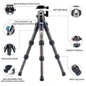 Sirui AM-223 B-00K Profesyonel Kompakt Karbon Tripod Kiti - Thumbnail