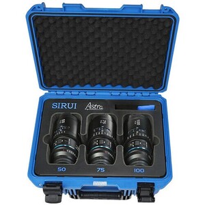 Sirui Astra Series AF T1.8 1.33x Full Frame Blue Flares Anamorphic Sony E Mount 3'lü Lens Kit - Thumbnail
