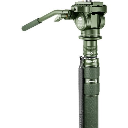 Sirui CVM-145P+CT5X 3 Kademeli Carbon Fiber Monopod Kit (Kobalt Yeşil)