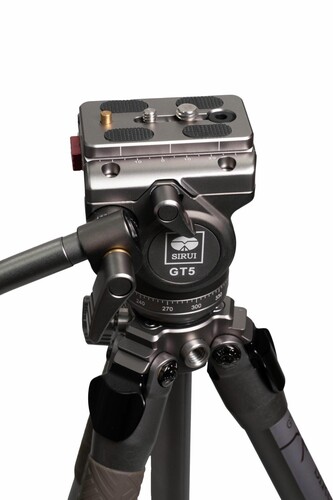 Sirui GT04+GT5 Pilot Series Video Tripod Kiti (Metalik Gri)