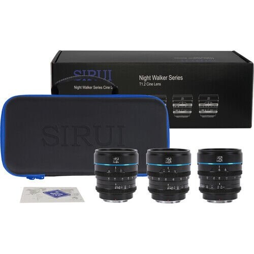 Sirui Night Walker T1.2 S35 Sony E Mount Cine Prime 3'lü Lens Kit