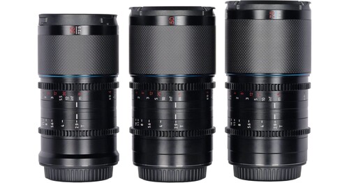 Sirui Saturn 35, 50, 75mm T2.9 1.6x Full-Frame Anamorfik Lens Seti (E Mount, Mavi Flare)