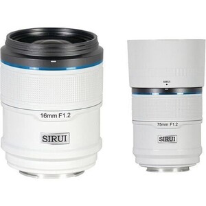 Sirui - Sirui Sniper 16mm & 75mm F1.2 Lens Kiti (E Mount, Beyaz)