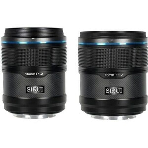 Sirui - Sirui Sniper 16mm & 75mm F1.2 Lens Kiti (E Mount, Siyah)