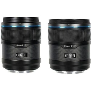 Sirui - Sirui Sniper 16mm & 75mm F1.2 Lens Kiti (X Mount, Siyah)