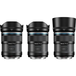 Sirui - Sirui Sniper 23mm, 33mm & 56mm F1.2 Lens Kiti (E Mount, Siyah)