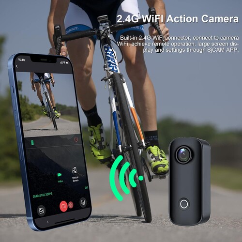 SJCAM C100+ 4K Mini Manyetik Aksiyon Kamerası (Siyah)