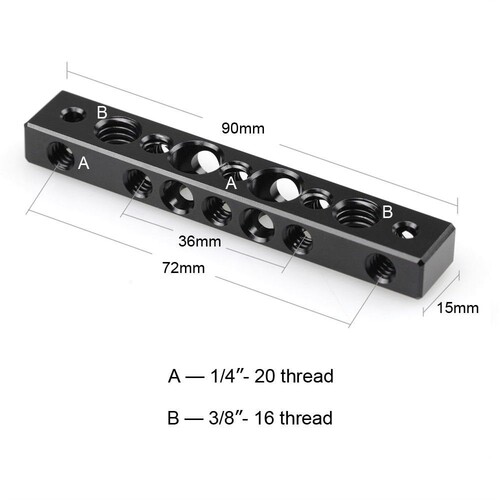 SmallRig 1091 Peynir Barı 1/4 İnç ve 3/8 İnç Vida Deliği