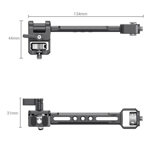 SmallRig 2889 DJI RONIN-S / SC ZHIYUN CRANE 2S / 3 / 3S / WEEBILL-S / MOZA AirCross 2 Gimbalar için Ayarlanabilir Monitör Kolu