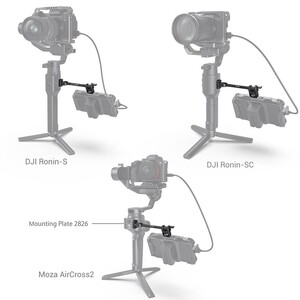 SmallRig 2889 DJI RONIN-S / SC ZHIYUN CRANE 2S / 3 / 3S / WEEBILL-S / MOZA AirCross 2 Gimbalar için Ayarlanabilir Monitör Kolu - Thumbnail
