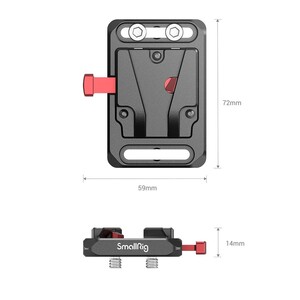 SmallRig 2987 Mini V Mount Pil Plakası - Thumbnail