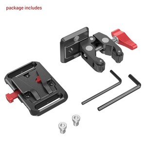 SmallRig 2989 Yengeç Şekilli Kelepçeli Mini V Montajlı Akü Plakası - Thumbnail