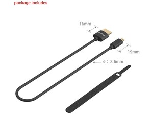 SmallRig 3042B 35cm Ultra Slim 4K HDMI Kablo (D-A Micro) - Thumbnail