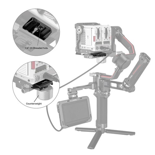 SmallRig 3158B DJI RS 2 / RSC 2 / Ronin-S / RS 3 / RS 3 Pro Gimbal için Hızlı Çıkarma Plakası