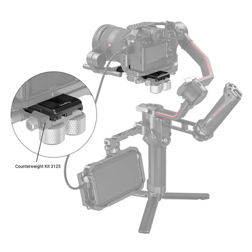SmallRig 3158B DJI RS 2 / RSC 2 / Ronin-S / RS 3 / RS 3 Pro Gimbal için Hızlı Çıkarma Plakası