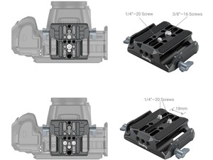 SmallRig 3357 Çift 15mm Çubuk Kelepçeli Evrensel Taban Plakası Baseplate - Thumbnail